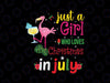Just a Girl Who Loves Christmas In July SVG, Plamingo svg, Funny July Party, Xmas In July svg, Summer Christmas,Cricut