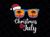 Christmas In July SVG, Summer Vacation Sunglasses svg, Funny July Party, Santa Hat Sunglasses, Digital Download for Cricut