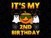 Halloween Birthday It's My 2nd Birthday Png, Fall Birthday Party, Thanksgiving Birthday Png, Pupmkin Fall Kids PNG Digital