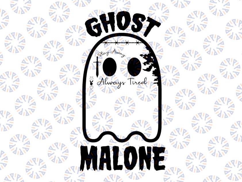 Funny Halloween Spooky Season Fall Season Cute Ghost Malone SVG, Funny Ghost svg, Ghost Malone Clipart, Halloween SVG, Cute Ghost png