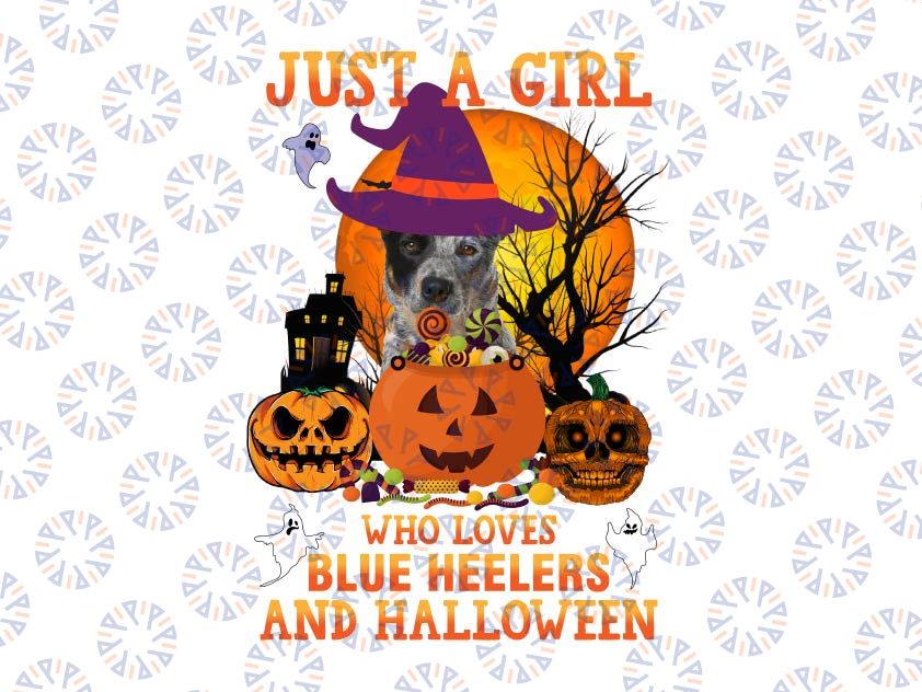 Just a Girl who loves Blue and Halloween Png Halloween Png, Png Files, Digital
