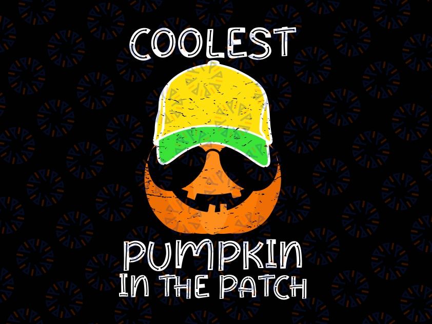 Coolest Pumpkin In The Patch Svg, Kids Halloween svg, Pumpkin Shirt svg - Baby Halloween svg - Svg, Dxf, Png