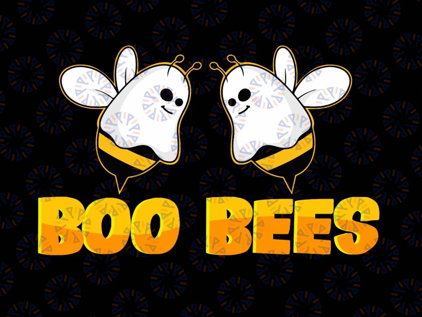 Boo Bees Halloween Svg, Halloween Ghost Cut File, Spooky Cute Digital Download
