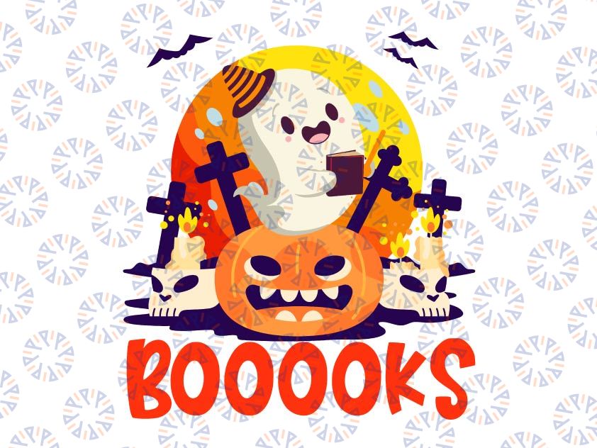 Booooks Ghost Svg, Ghost Books Svg, Halloween Ghost Svg, Librarian Svg, Book Lover Svg, Halloween Party Teacher