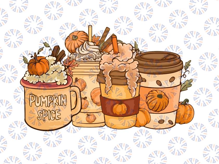 Halloween Coffee Pumpkin Latte Spice Png, Fall Coffee Png, Halloween Pumpkin Latte Drink Cup, Pumpkin Spice Png