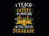 I Teach The Cutest Pumpkins In The Patch 5th Grade Png, Teacher Png, Fall Png, Halloween, Png, Fall Sayings Png, Printable