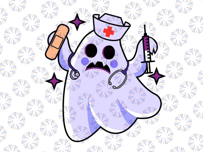 Nurse Ghost Svg, School Nurse Ghost svg Nurse cricut Nurse Silhouette Halloween svg Funny Nurse cut file svg eps png dxf jpg