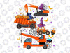 Halloween Crane Truck Construction Png, Halloween Party Png, Halloween Gift, Kids Construction Vehicle Png