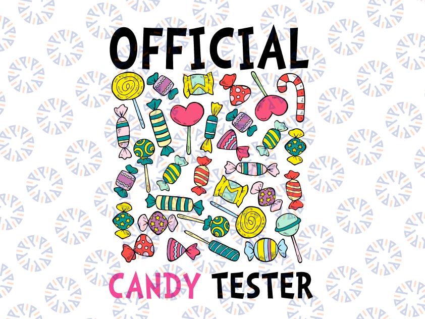 Official Candy Tester Png, Candy Lollipop Halloween Png, Halloween Png Files, Tri-ck or Tre-at Png, Halloween Transfers Png