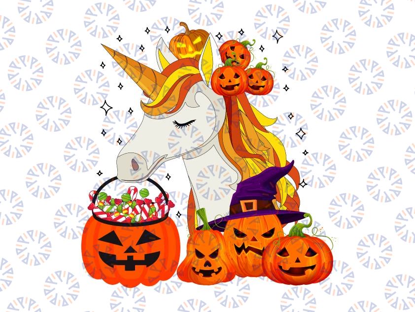 Halloween Candy Unicorn Png, Halloween Pumpkin Png, Witch Png, Unicorn Png, Halloween Unicorn Png, Spooky Unicorn Png, Sublimation Designs