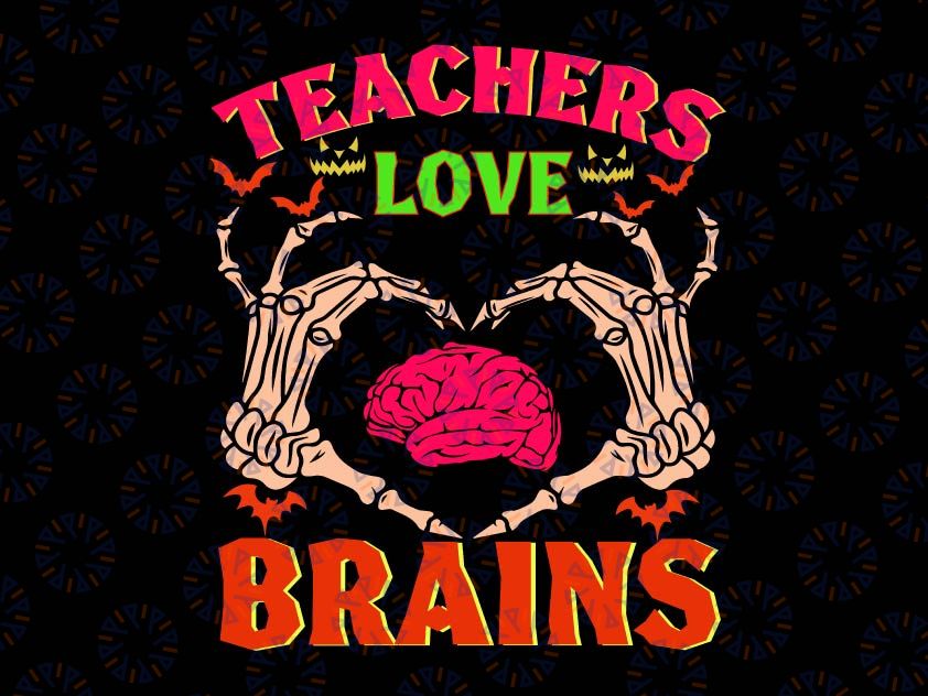 Math Teacher Halloween Svg, Teachers Love Brains Svg, Halloween Svg, Funny Halloween, Halloween Svg Sublimation