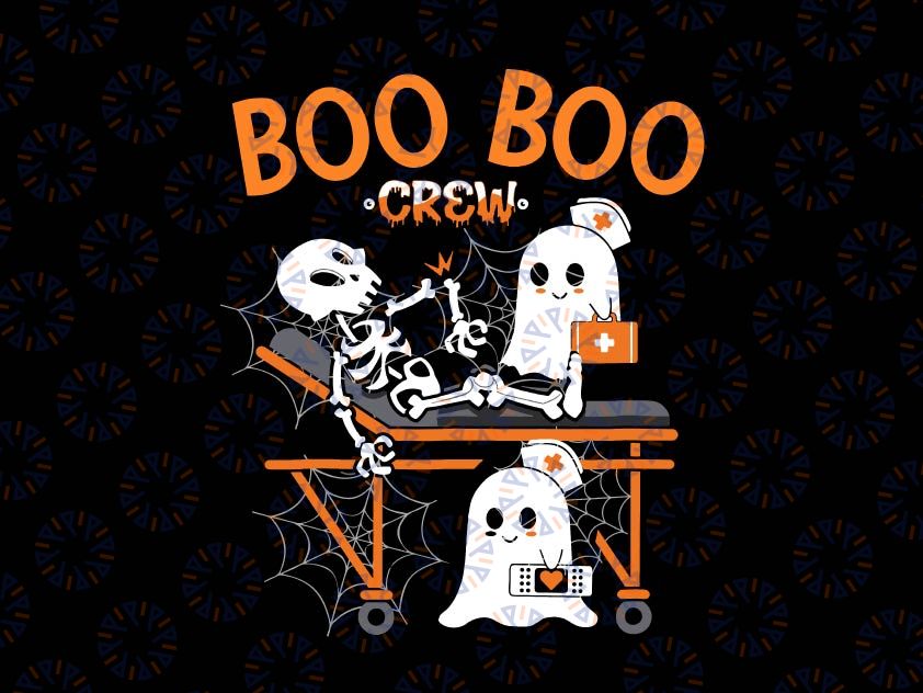Boo Boo Crew Ghost Doctor Png, Paramedic EMT Nurse Halloween Png, Halloween shirt, Happy Halloween Print