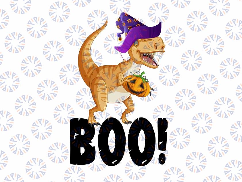 Ghost Dinosaur T rex Png, Funny Boo Halloween Png, Spooky Saurus Rex Png, T-Rex with Pumpkin Png, Fall Png Files, Kids Shirt Design