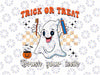 Tri-ck Or Tre-at Brush Your Teeth Svg Png, Halloween Dentist PNG, Retro Halloween Png, Spooky Dental Assistance, Dental Hygienist Png