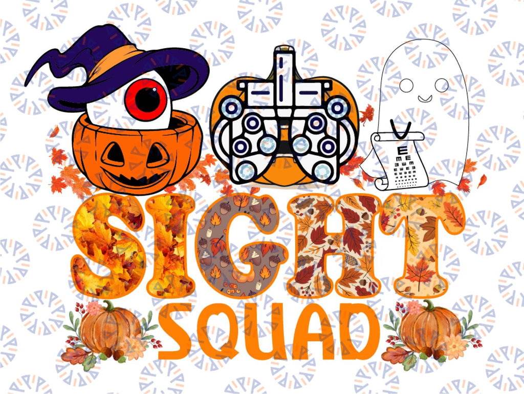 Optometrist Halloween Png, Sight Squad Witch Png, Pumpkin Optician Png, Optometry Symbols Pumpkin Png