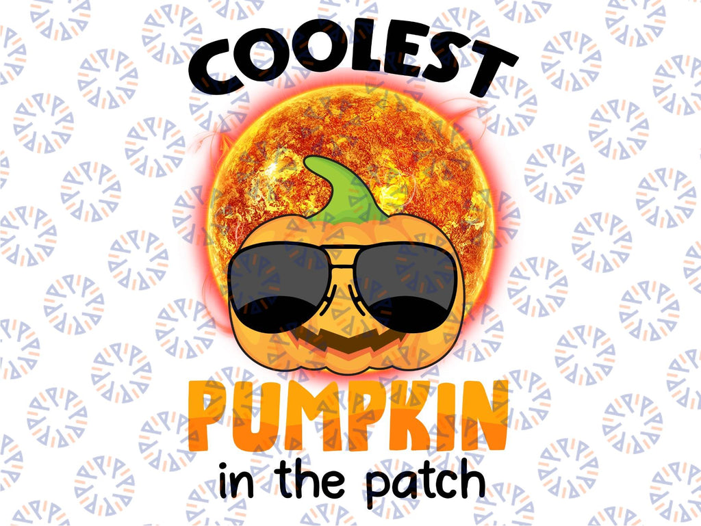 Coolest Pumpkin In The Patch Png, Kids Halloween Png, Pumpkin Shirt Png, Halloween Png
