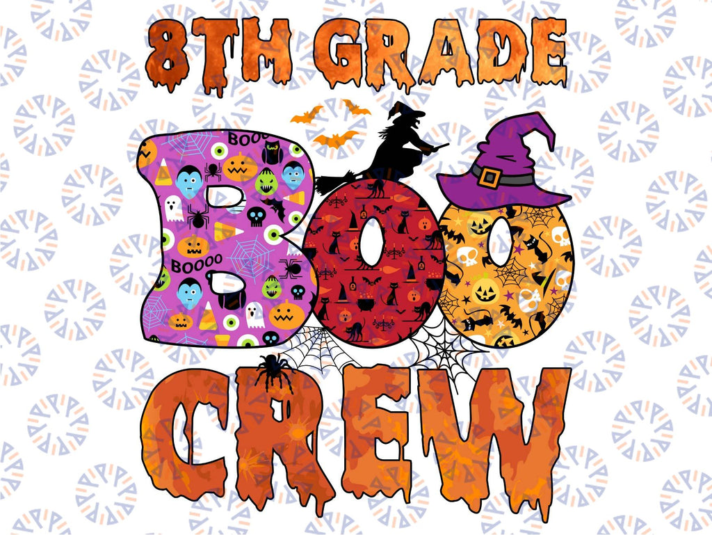 8th grade boo crew Png, Elementary School Teacher Png, Boo Crew Teacher, School Halloween Party Png