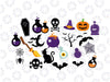 21 Halloween Clipart Bundle | Halloween SVG Bundle Cute Halloween Clip Art Svg Halloween Cut File Pack for Silhouette Files for Cricut Bat