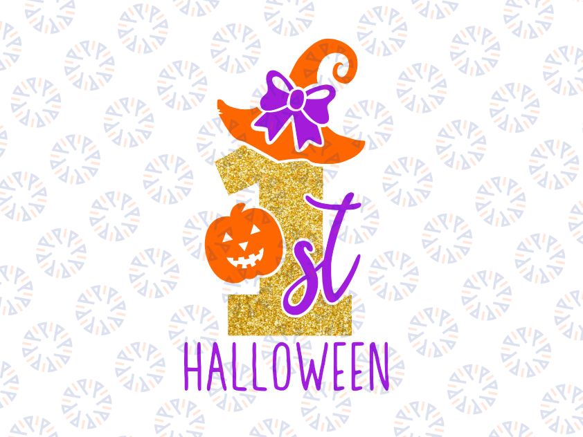 1st Halloween Svg My First Halloween png Baby's 1st Halloween png Cutting File Halloween printable Halloween png Halloween Design