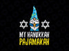 My Hanukkah Pajamakah Png, Funny Chanukah Pajamas Png, Happy Chrismukkah 2021 With Menorah Gnome Hanukkah, Funny Jewish Holiday Family PNG