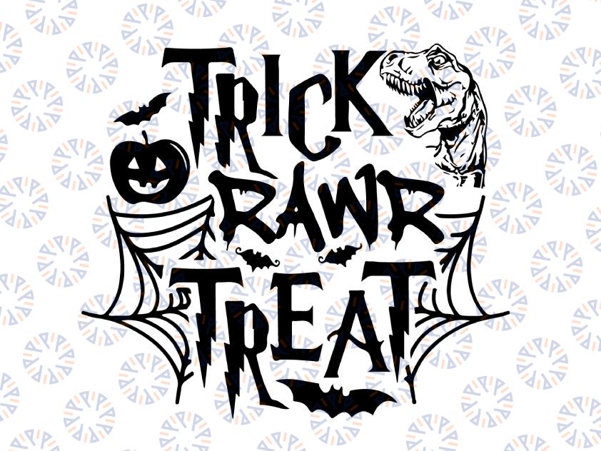 Trick or Treat, Dinosaur SVG, Dino Party, Halloween SVG, Trending SVG