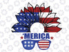 Sunflower SVG, 4th of July SVG, American Flag SVG, Patriotic, Flower, Shirt, Fourth Png, Svg Files For Cricut, Sublimation Designs