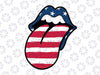Patriotic rock n roll lips tongue out Svg Png, Fourth of July png, Patriotic lips png, Usa 4th of July Svg designs,  American flag download