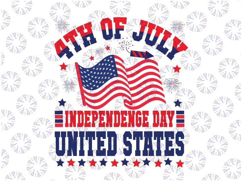 4th Of July Svg Independence Day United States Svg Instant Download, Silhouette, Fourth of July SVG
