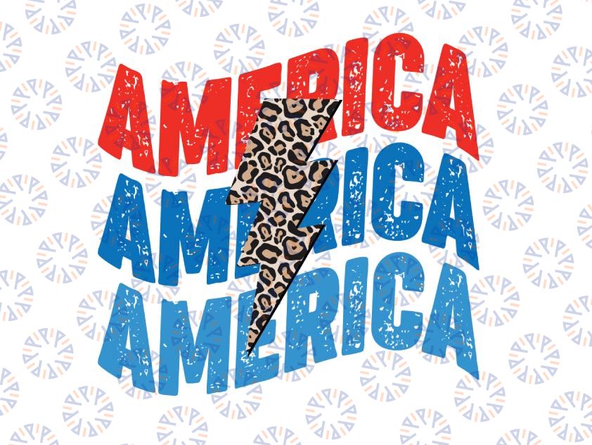 America PNG, 4th of July Png, Leopard, Sublimation Design Downloads, Leopard 4th of july sublimation