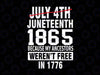 Juneteenth Day My Ancestors Weren't Free in 1776 Svg, July 4th Gift Png File, American Pride Gift SVG PNG