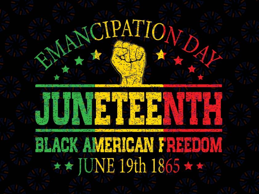 Emancipation day svg, 19th 1865 svg, Black American Freedom svg, Juneteenth African American Svg, Freedom Black History Svg