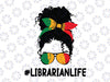 Librarian African Messy Bun Svg, Black History Month Svg, Messy Bun Juneteenth Svg, Celebrate Indepedence Day Svg, Juneteenth 19, 1865 Svg, Freedom Day