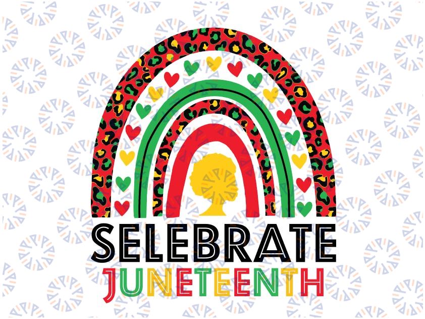 Celebrate Juneteenth Independence Day Png, Black Women Rainbow Png, Juneteenth Png, Celebrate Black History Png, Black Power Png