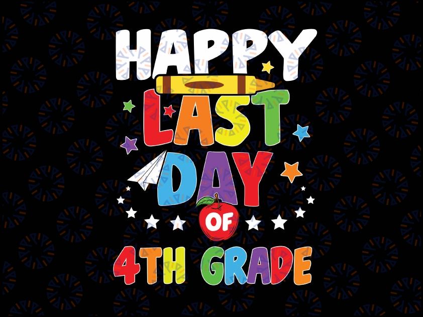 Happy Last Day Of 4th Grade svg, Hello Summer svg, Summer Break svg, Teacher svg, School Graduation svg