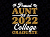 Proud Aunt Of 2022 College Graduate Svg, Grandma Graduation Svg, Class of 2022 Family Graduation Svg