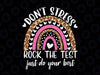 Test Day Rock The Test Rainbow Svg, Teacher Funny Testing Day Svg Png, Rock The Test Svg, Teacher Svg, Teacher Life Svg