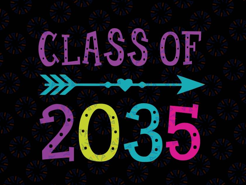 Class Of 2035 Rainbow Svg, Graduation Svg, School Svg, Kindergarten Students Svg