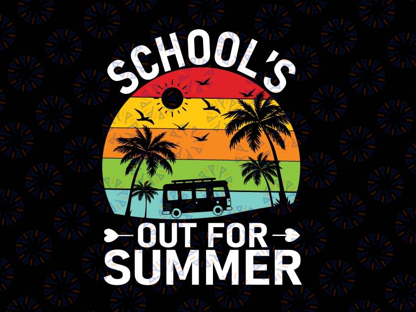 Retro Last Day Of School Schools Out For Summer Svg, Funny Teacher Summer Shirt Svg, Last Day End of School Png, Counselor Svg