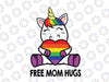 Free Mom Hugs Svg, Funny Unicorn Gay LGBT Svg, Pride Month Svg, Pride Mom Svg, Pride Ally Svg, Pride Ally