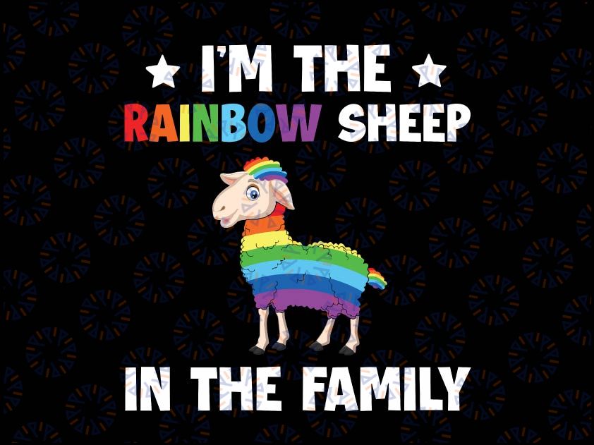 LGBT Gay Pride, I'm The Rainbow Sheep Of The Family Svg, Rainbow sheep Svg, Pride svg, Gay pride svg, downloadable PNG & SVG, trending svg