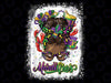 Bleached African American Messy Bun Mardi Gras New Orleans Png, Afro Messy Buns Mardi Gras Png Sublimation Design Download