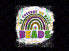 Funny On Tuesday We Wear Beads Leopard Rainbow Mardi Gras PNG, Mardi Gras Rainbow And Fleur De Lis Png Sublimation Design