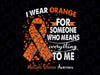 Multiple Sclerosis Awareness PNG, Multiple Sclerosis Png, Awareness Month Png,  Orange Ribbon Png