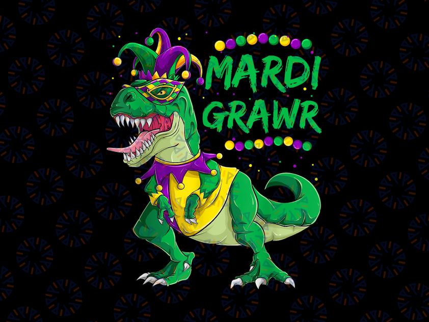 Mardi Grawr Dino Jester PNG, Mardi Gras T Rex Kids Boys Png, Boy Mardi Gras Png, Kids Mardi Gras Png, Fat Tuesday Png,Mardi Gras Dinosaur Png