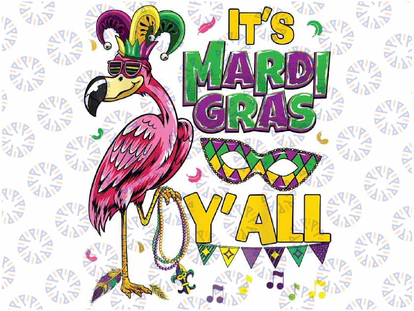 Funny Carnival Party Gift Idea Flamingo Mardi Gras Png, ,Mardi Gras Png, Digital download