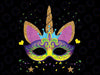 Unicorn and Mask Mardi Gras Girl Kid Toodler Women Png, ,Mardi Gras Png, Digital download