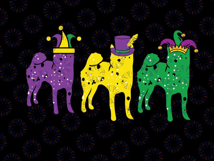 Shiba Inu Purple Yellow Louisiana Mardi Gras PNG, Shiba Inu Png Sublimation Design New Orleans Png