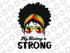 Black History Month Svg, My History Is Strong Svg, Black Woman Svg African svg,  Afro svg Black Power Svg Silhouette, Cricut