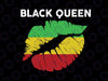 BLACK Queen Black History Month Svg, Juneteenth Svg, Afro Lips Svg, svg for CriCut silhouette, African American History Pride Svg