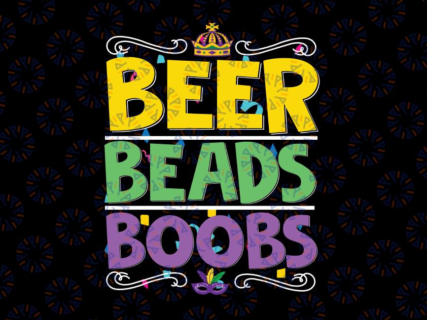 Beer Boobs Beads Svg, Mardi Gras Cut File, Mardi Gras svg, Fat Tuesday svg for Silhouette and Cricut